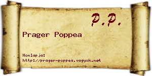 Prager Poppea névjegykártya